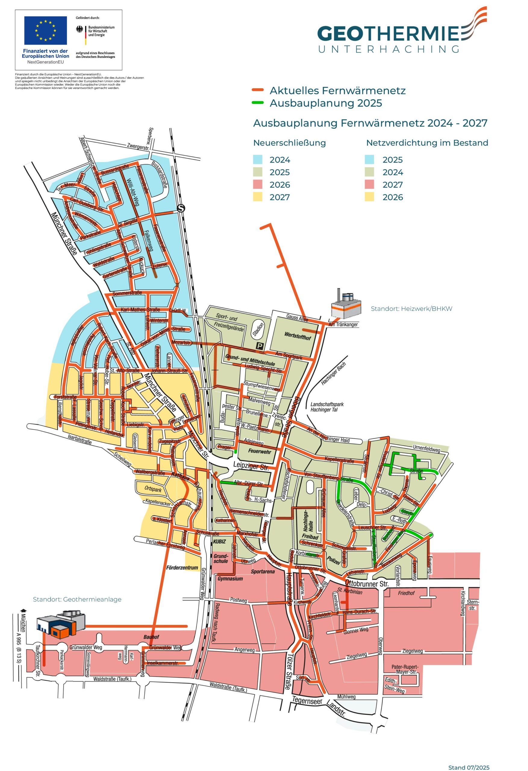 Geothermie Unterhaching Fernwaermenetz Ausbauplanung